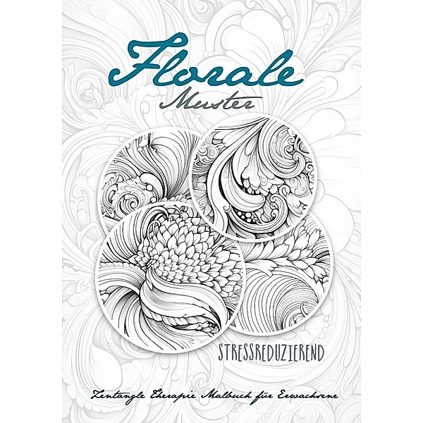Florale Muster Zentangle Therapie Malbuch für Erwachsene, Monsoon Publishing, Musterstück Grafik