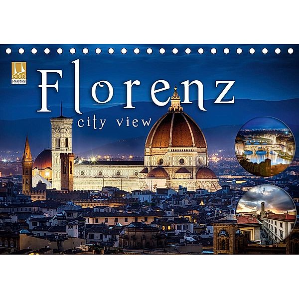 Florenz city view (Tischkalender 2021 DIN A5 quer), Monika Schöb