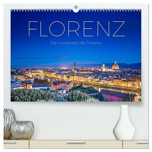 Florenz - Die Hauptstadt der Toskana. (hochwertiger Premium Wandkalender 2024 DIN A2 quer), Kunstdruck in Hochglanz, M. Scott