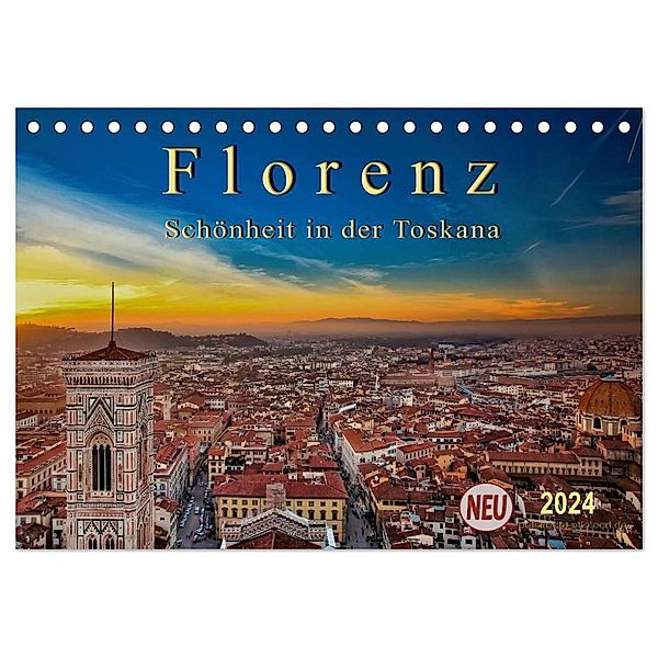 Florenz - Schönheit in der Toskana (Tischkalender 2024 DIN A5 quer), CALVENDO Monatskalender, Peter Roder