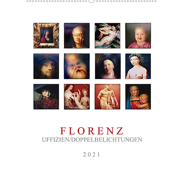 Florenz, Uffizien (Wandkalender 2023 DIN A2 hoch), Wolf-Rüdiger Maurer