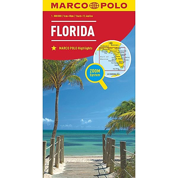 Florida Marco Polo Map, MARCO POLO Kontinentalkarte Florida 1:800.000