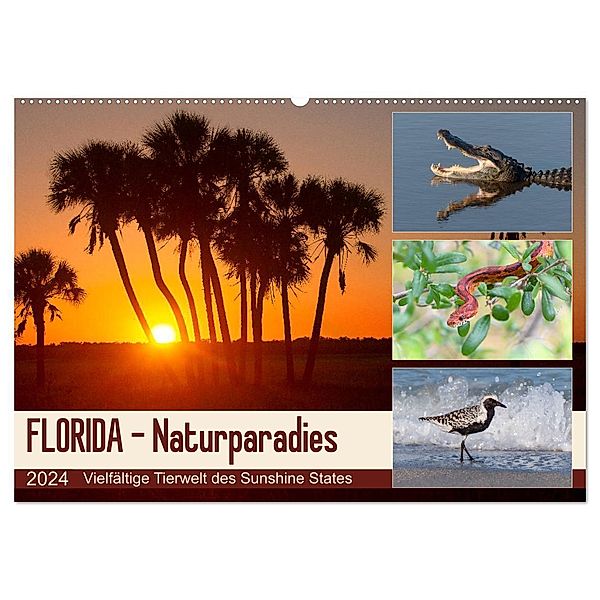 FLORIDA - Naturparadies (Wandkalender 2024 DIN A2 quer), CALVENDO Monatskalender, Kevin Eßer