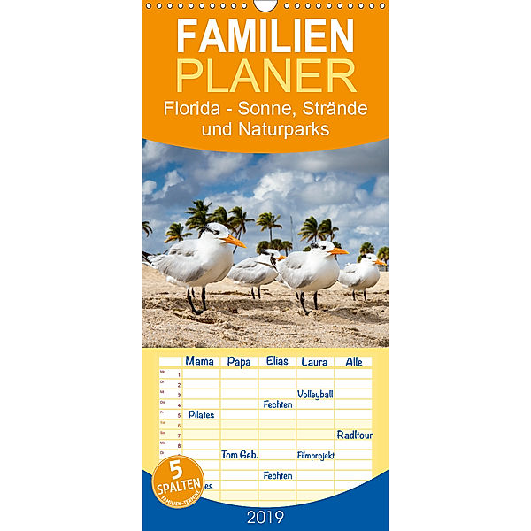 Florida - Sonne, Strände und Naturparks - Familienplaner hoch (Wandkalender 2019 , 21 cm x 45 cm, hoch), Juergen Schonnop