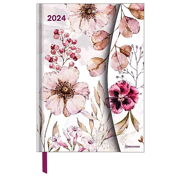 Flower Fantasy 2024 - Diary - Buchkalender - Taschenkalender - 16x22