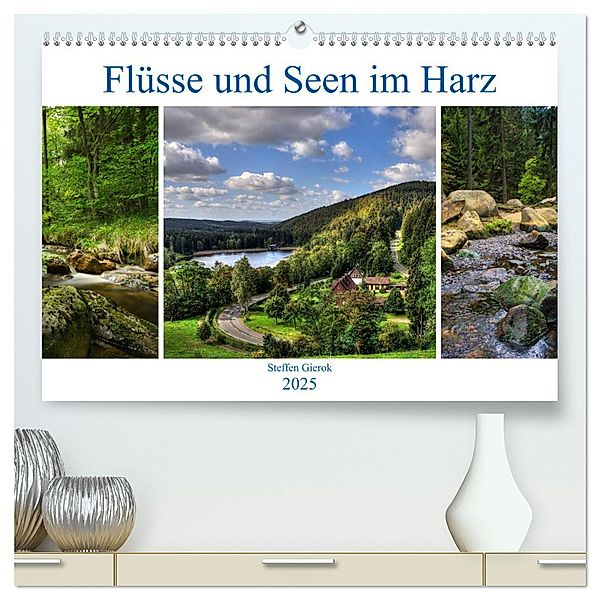 Flüsse und Seen im Harz (hochwertiger Premium Wandkalender 2025 DIN A2 quer), Kunstdruck in Hochglanz, Calvendo, Steffen Gierok