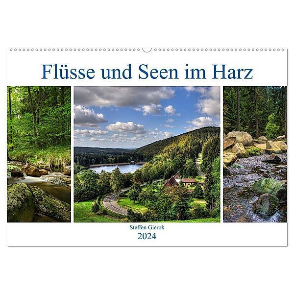 Flüsse und Seen im Harz (Wandkalender 2024 DIN A2 quer), CALVENDO Monatskalender, Steffen Gierok