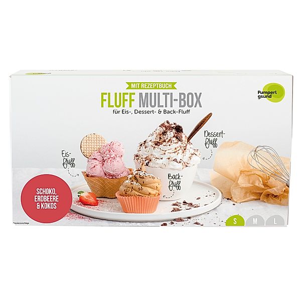 Fluff Multi-Box für Eis-, Dessert & Back-Fluff von Pumperlgsund (9 -teilig)