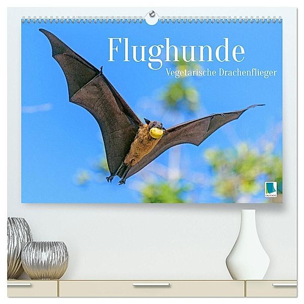 Flughunde: Vegetarische Drachenflieger (hochwertiger Premium Wandkalender 2025 DIN A2 quer), Kunstdruck in Hochglanz, Calvendo