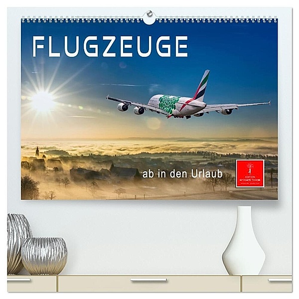 Flugzeuge - ab in den Urlaub (hochwertiger Premium Wandkalender 2024 DIN A2 quer), Kunstdruck in Hochglanz, Peter Roder