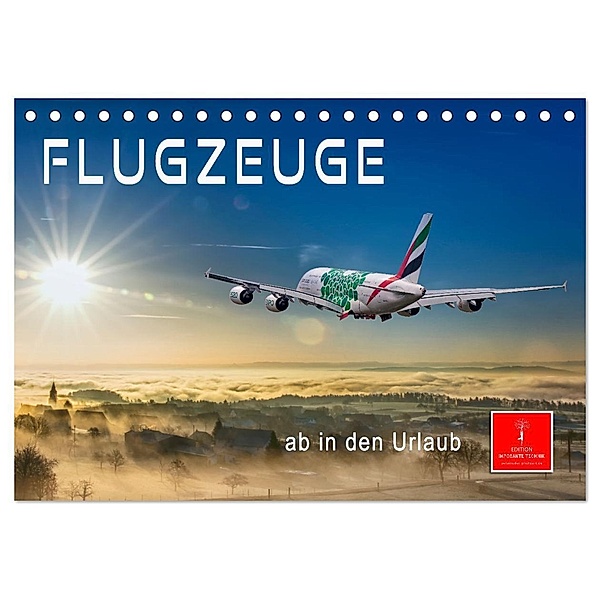 Flugzeuge - ab in den Urlaub (Tischkalender 2025 DIN A5 quer), CALVENDO Monatskalender, Calvendo, Peter Roder