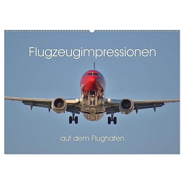 Flugzeugimpressionen auf dem Flughafen (Wandkalender 2024 DIN A2 quer), CALVENDO Monatskalender, Calvendo, Matthias Merz