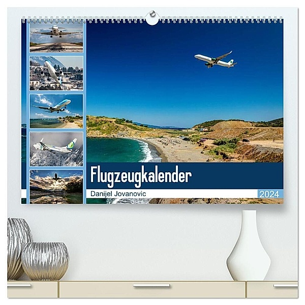 Flugzeugkalender 2024 (hochwertiger Premium Wandkalender 2024 DIN A2 quer), Kunstdruck in Hochglanz, Danijel Jovanovic