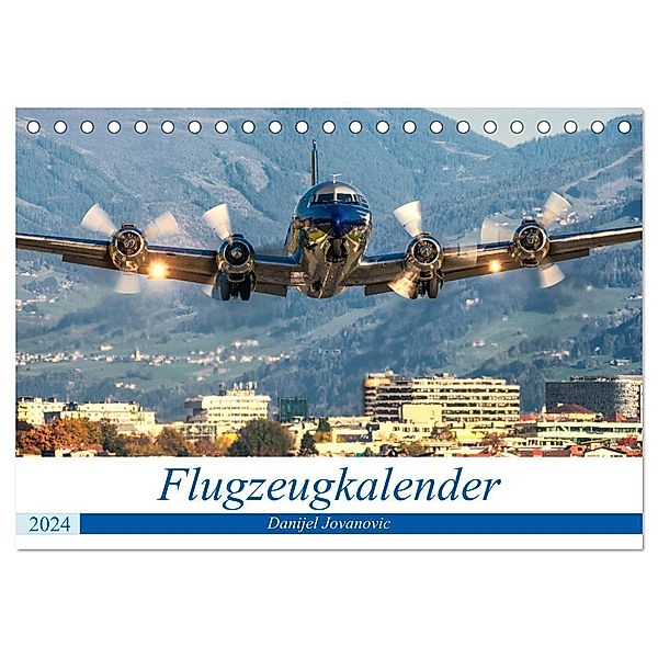 Flugzeugkalender (Tischkalender 2024 DIN A5 quer), CALVENDO Monatskalender, Danijel Jovanovic