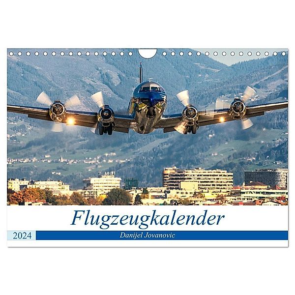 Flugzeugkalender (Wandkalender 2024 DIN A4 quer), CALVENDO Monatskalender, Danijel Jovanovic