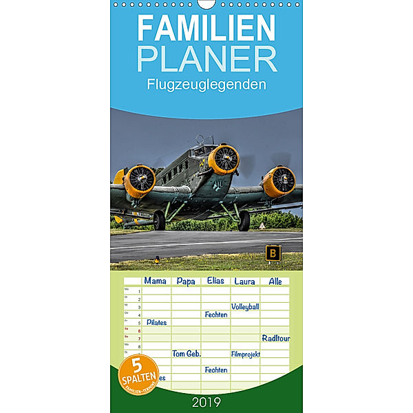 Flugzeuglegenden - Familienplaner hoch (Wandkalender 2019 , 21 cm x 45 cm, hoch), MH Photoart & Medien