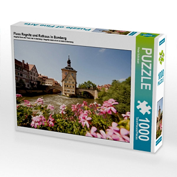 Fluss Regnitz und Rathaus in Bamberg (Puzzle), Peter Schickert