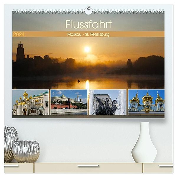 Flussfahrt Moskau - St. Petersburg (hochwertiger Premium Wandkalender 2024 DIN A2 quer), Kunstdruck in Hochglanz, Photo4emotion.com