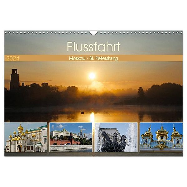 Flussfahrt Moskau - St. Petersburg (Wandkalender 2024 DIN A3 quer), CALVENDO Monatskalender, Photo4emotion.com