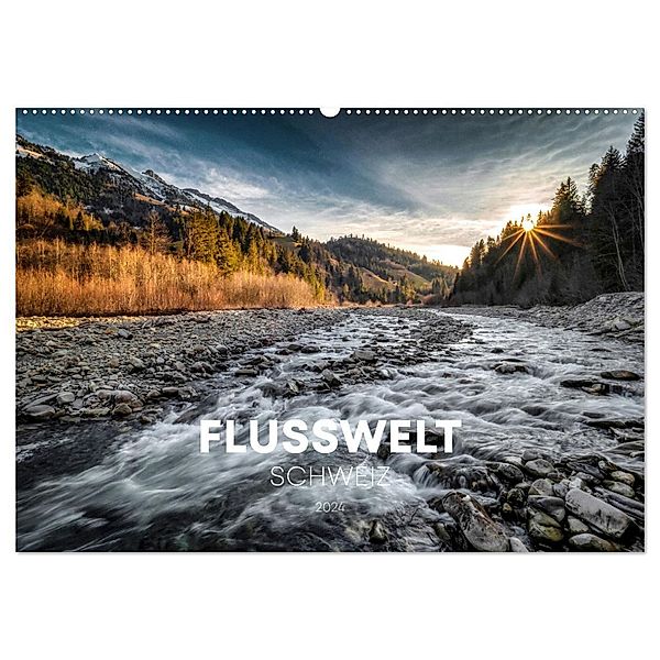 Flusswelt Schweiz (Wandkalender 2024 DIN A2 quer), CALVENDO Monatskalender, Calvendo, SIMON SCHUHMACHER