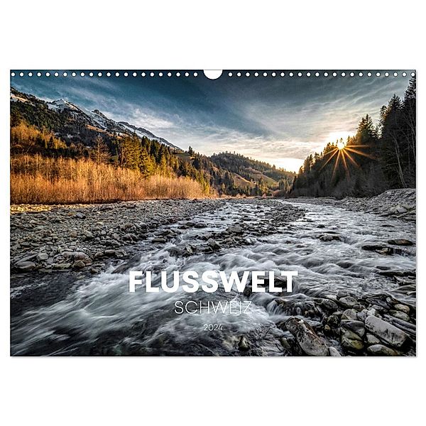 Flusswelt Schweiz (Wandkalender 2024 DIN A3 quer), CALVENDO Monatskalender, Calvendo, SIMON SCHUHMACHER