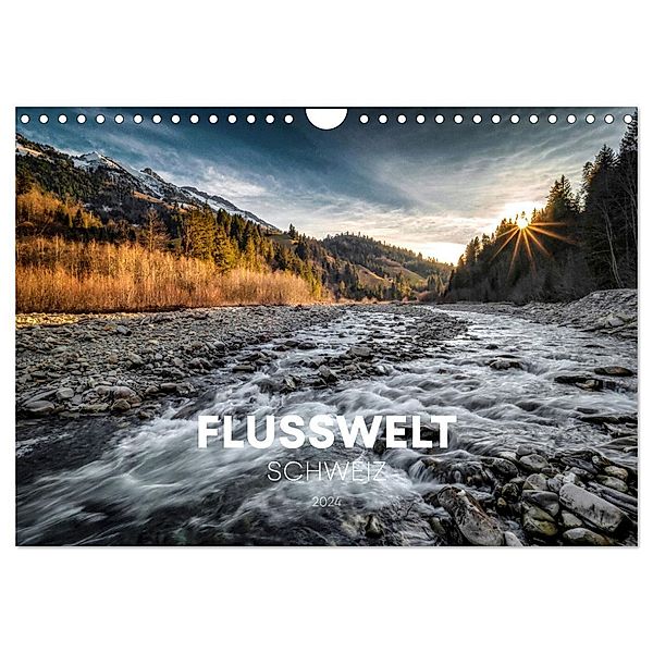Flusswelt Schweiz (Wandkalender 2024 DIN A4 quer), CALVENDO Monatskalender, Calvendo, SIMON SCHUHMACHER
