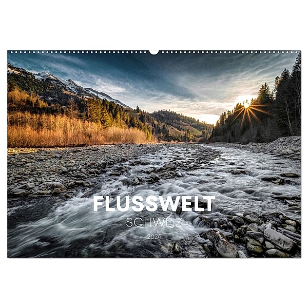 Flusswelt Schweiz (Wandkalender 2025 DIN A2 quer), CALVENDO Monatskalender, Calvendo, SIMON SCHUHMACHER