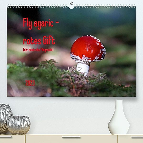 Fly agaric - rotes Gift (Premium, hochwertiger DIN A2 Wandkalender 2023, Kunstdruck in Hochglanz), Flori0