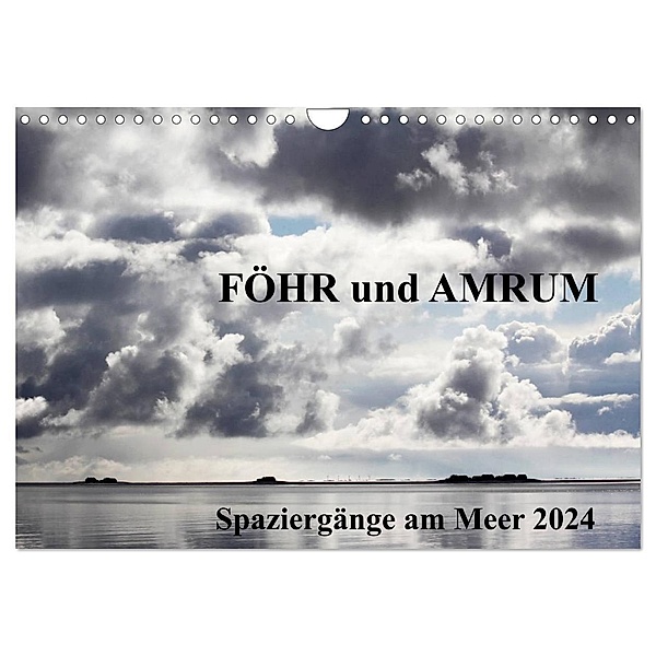 Föhr und Amrum - Spaziergänge am Meer (Wandkalender 2024 DIN A4 quer), CALVENDO Monatskalender, Gerti Ginster-Hasse