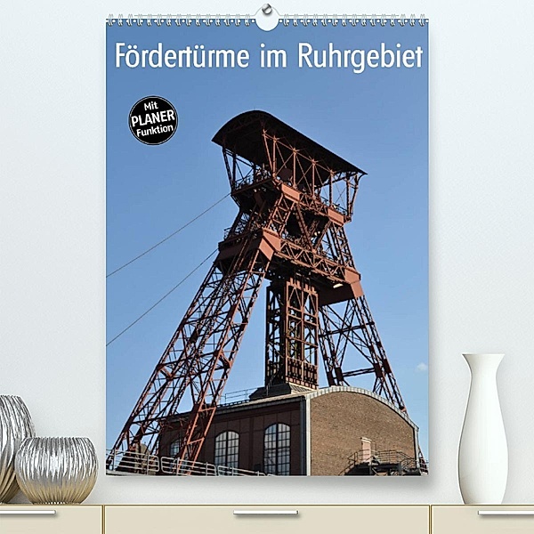 Fördertürme im Ruhrgebiet (Premium, hochwertiger DIN A2 Wandkalender 2023, Kunstdruck in Hochglanz), Hermann Koch