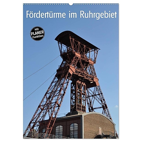 Fördertürme im Ruhrgebiet (Wandkalender 2024 DIN A2 hoch), CALVENDO Monatskalender, Hermann Koch