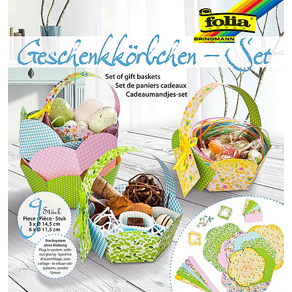 Folia Geschenkkörbchen-Set, 9 Stück