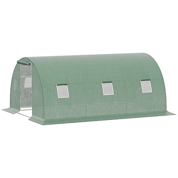 Foliengewächshäus mit Fenster grün (Farbe: grün)