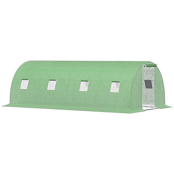 Foliengewächshäus mit Reißverschluss Rolltor grün (Farbe: grün)