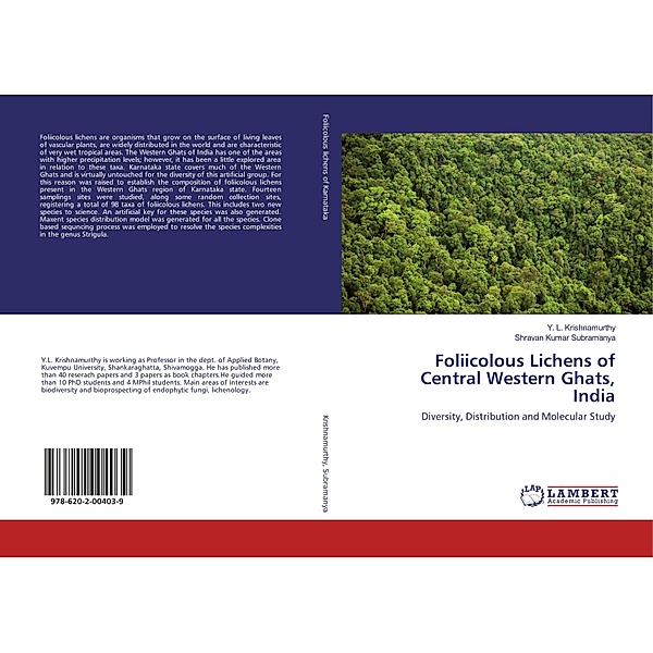 Foliicolous Lichens of Central Western Ghats, India, Y. L. Krishnamurthy, Shravan Kumar Subramanya