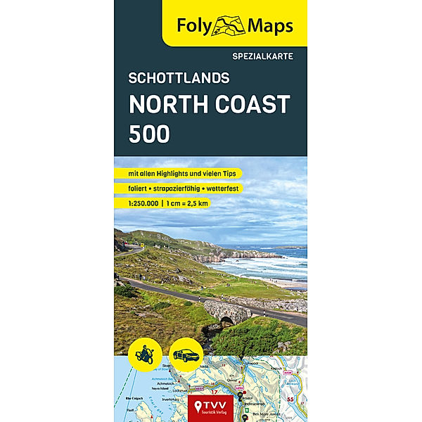 FolyMaps Karte Schottlands North Coast 500