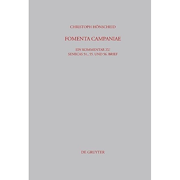 FOMENTA CAMPANIAE / Beiträge zur Altertumskunde Bd.190, Christoph Hönscheid