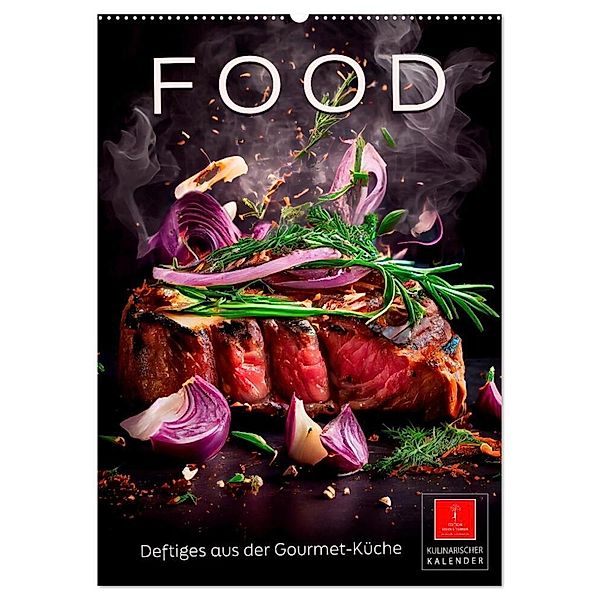 Food - Deftiges aus der Gourmetküche (Wandkalender 2024 DIN A2 hoch), CALVENDO Monatskalender, Peter Roder
