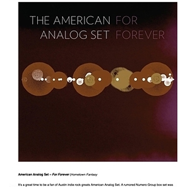 For Forever (Vinyl), The American Analog Set