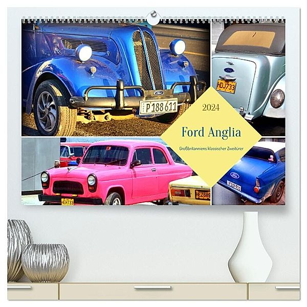 Ford Anglia - Grossbritanniens klassischer Zweitürer (hochwertiger Premium Wandkalender 2024 DIN A2 quer), Kunstdruck in Hochglanz, Henning von Löwis of Menar