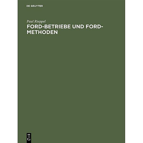 Ford-Betriebe und Ford-Methoden / Jahrbuch des Dokumentationsarchivs des österreichischen Widerstandes, Paul Rieppel