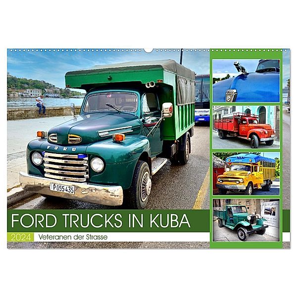 FORD TRUCKS IN KUBA - Veteranen der Strasse (Wandkalender 2024 DIN A2 quer), CALVENDO Monatskalender, Henning von Löwis of Menar