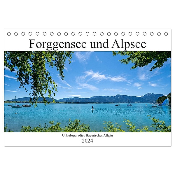 Forggensee und Alpsee - Urlaubsparadies Bayerisches Allgäu (Tischkalender 2024 DIN A5 quer), CALVENDO Monatskalender, Dirk Meutzner
