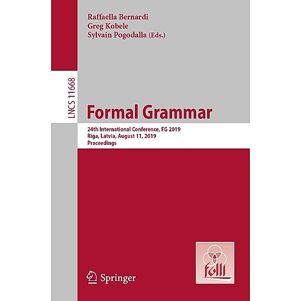 Formal Grammar / Lecture Notes in Computer Science Bd.11668