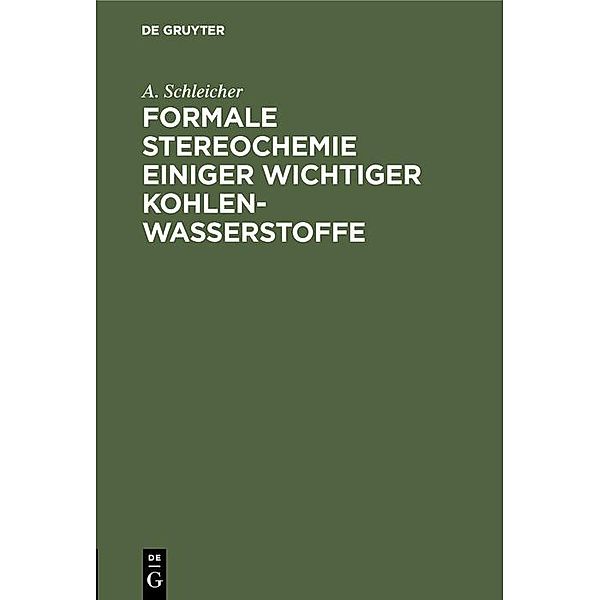 Formale Stereochemie einiger wichtiger Kohlenwasserstoffe / Jahrbuch des Dokumentationsarchivs des österreichischen Widerstandes, A. Schleicher