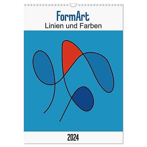 FormArt - Linien und Farben (Wandkalender 2024 DIN A3 hoch), CALVENDO Monatskalender, Franco Tessarolo