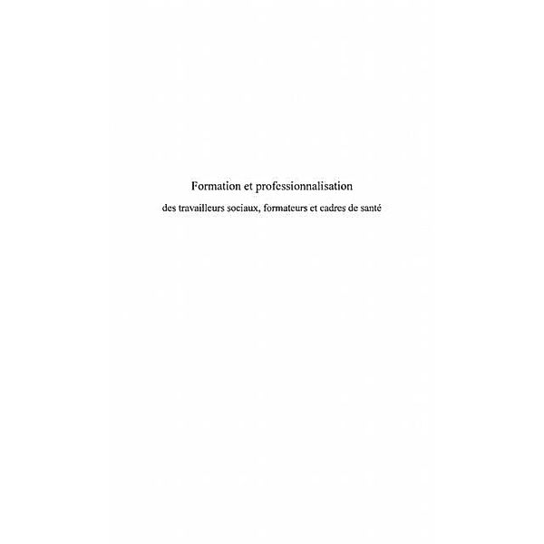 Formation et professionnalisation des tr / Hors-collection, Hebrard Pierre