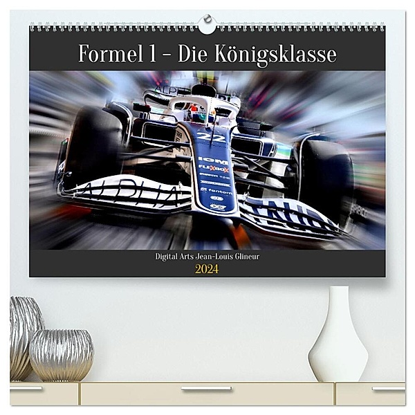 Formel 1 - Die Königsklasse (hochwertiger Premium Wandkalender 2024 DIN A2 quer), Kunstdruck in Hochglanz, Jean-Louis Glineur