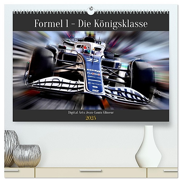 Formel 1 - Die Königsklasse (hochwertiger Premium Wandkalender 2025 DIN A2 quer), Kunstdruck in Hochglanz, Calvendo, Jean-Louis Glineur