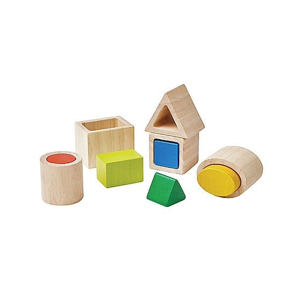 Plan Toys Formenboxen-Set BAUSTEINE 10-teilig aus Holz